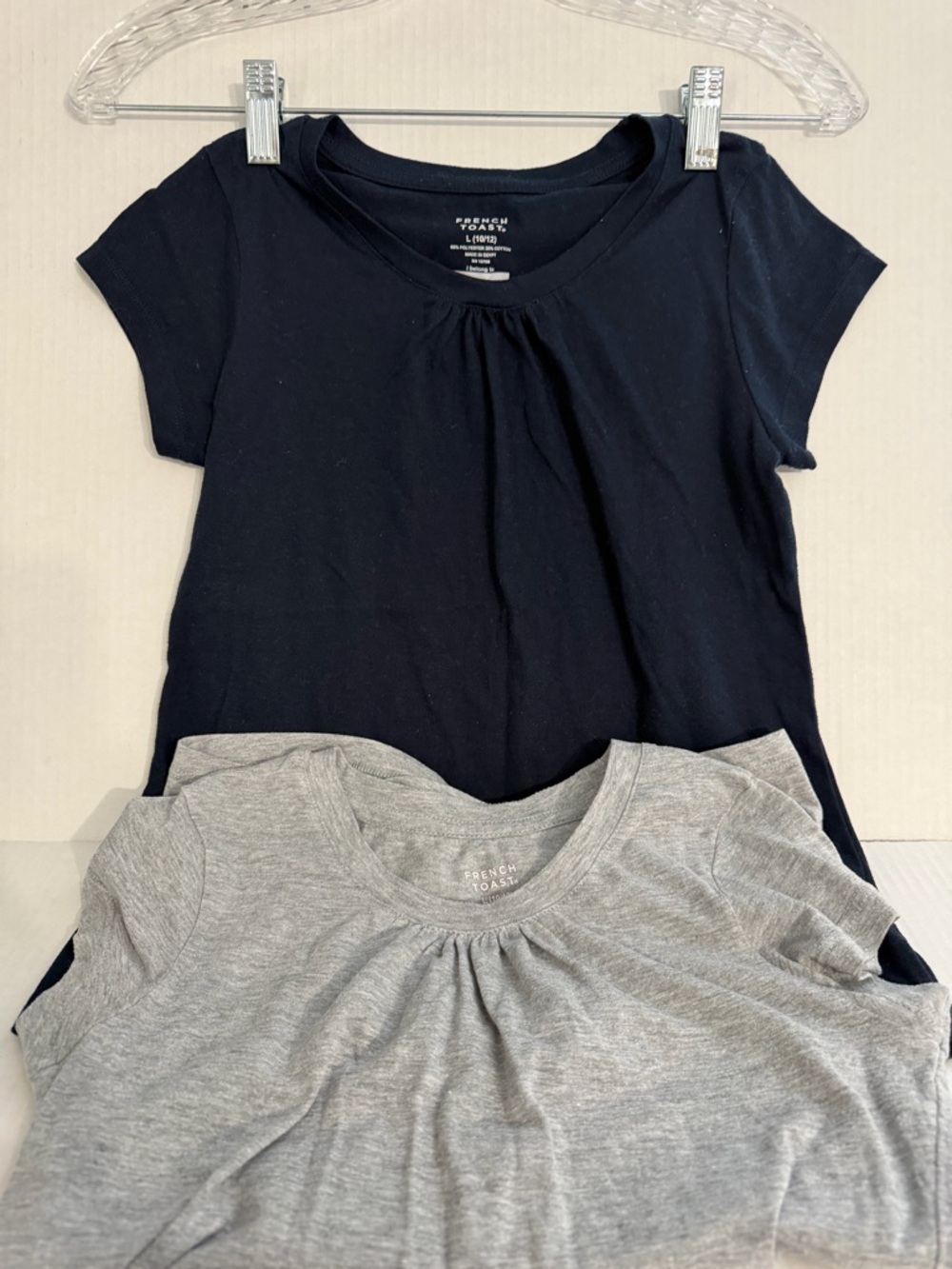 French Toast Girls Short Sleeve Tees- Black and Gray